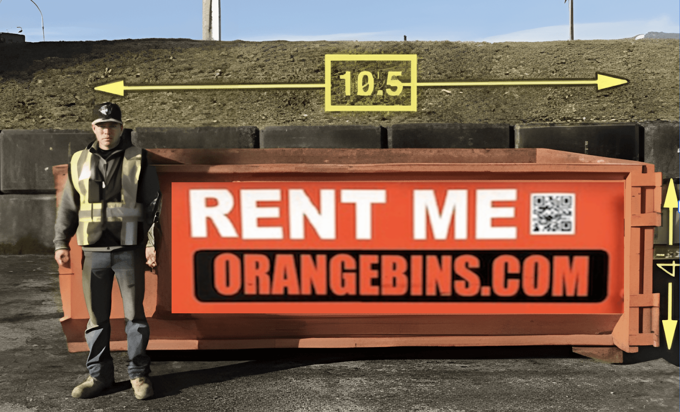 10 yard dumpster bin rental from www.orangebins.ca