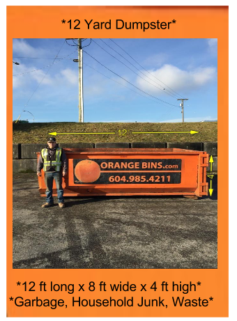 Great for household junk, moving, construction waste