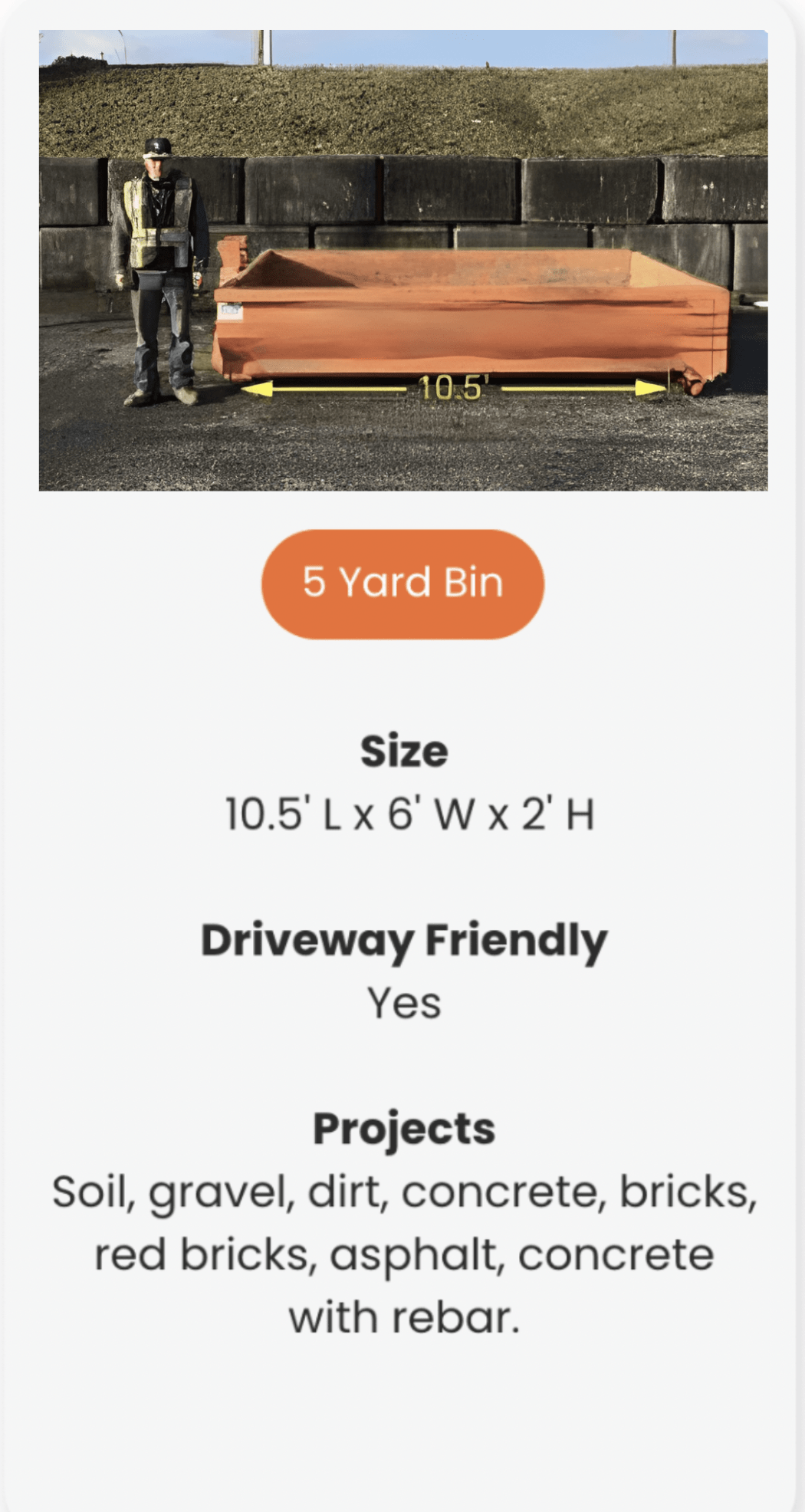 5 yard bin rental