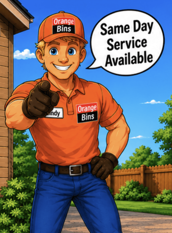 Orange Bins Lindy same day service