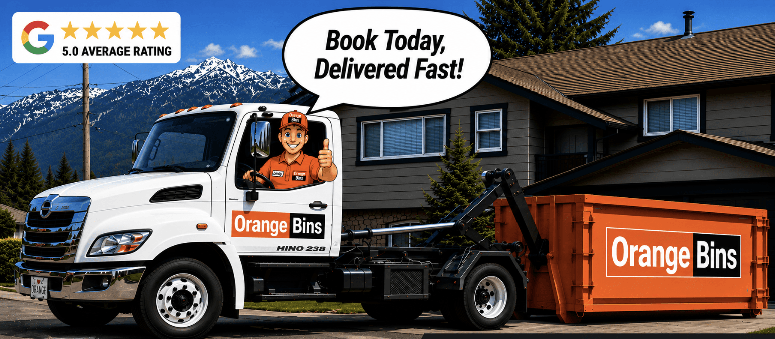 Same-day bin rental and dumpster delivery in Vancouver by Orange Bins