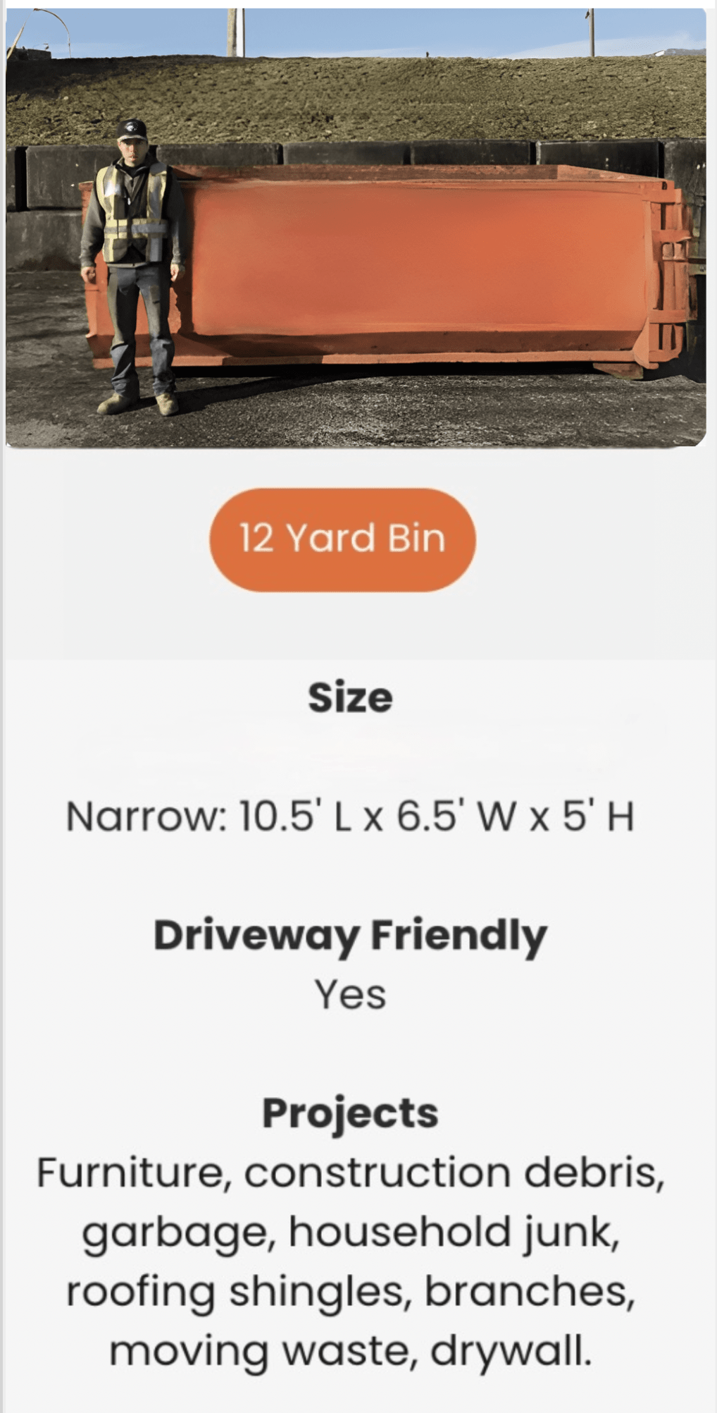 12 yard bin rental